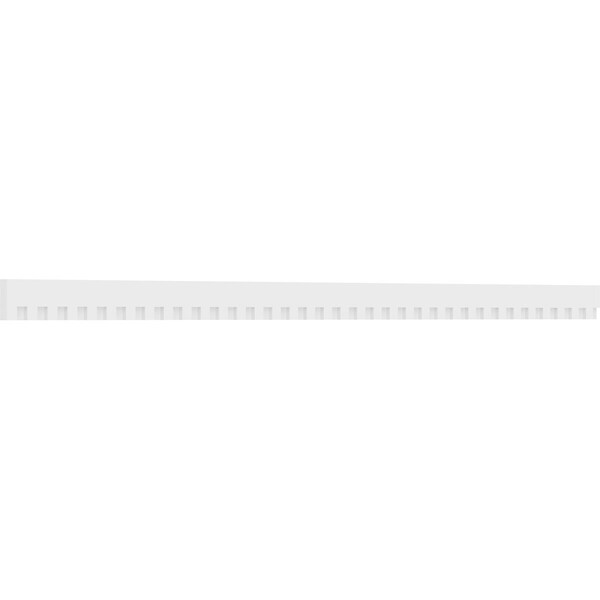 Ekena Millwork Sanford Architectural Grade PVC Dentil Trim w/Backplate, 4"H x 1"P x 93 3/8"L DENP04SAN01 - main